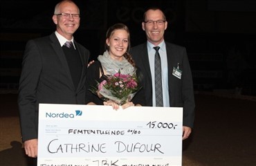 Cathrine Dufour h&aelig;dret med talentpris