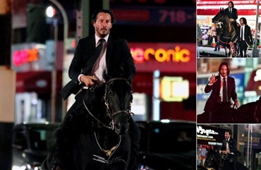 Keanu Reeves til hest igennem New Yorks gader