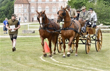 Nostalgisk hestesport p&aring; historiske Brahetrolleborg