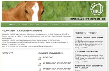 Ny hjemmeside til Ringk&oslash;bing Rideklub